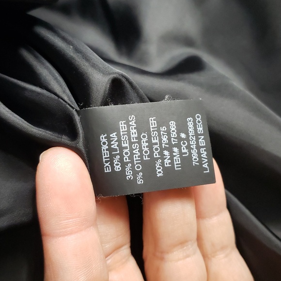 London Fog Womens Wool Blend Single Breasted Pea Coat Size XXL Black Preppy - Picture 8 of 16